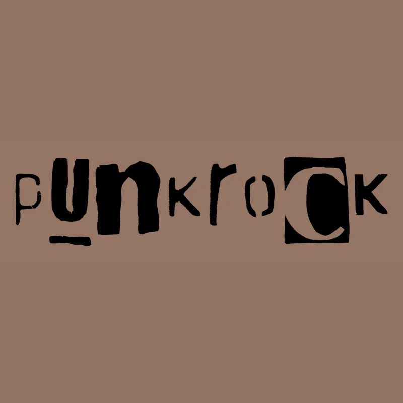 punkrock - rought stencil print