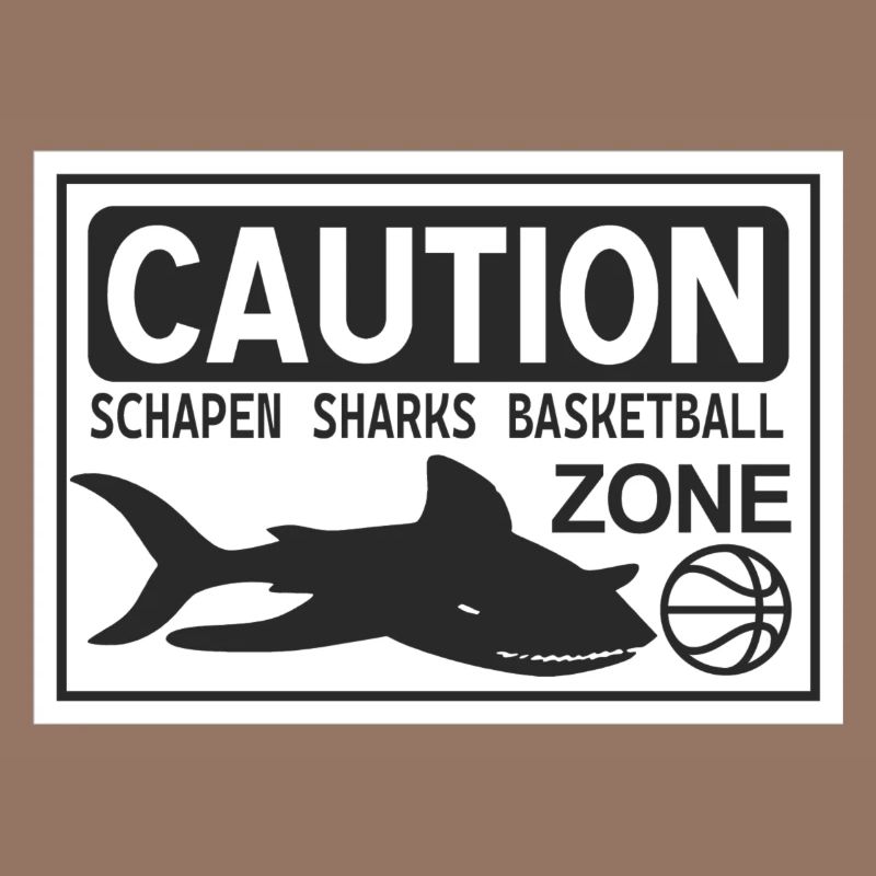 CAUTION SHARKS white