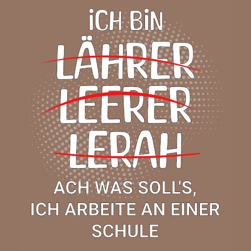 Ich bin Lehrer - ich arbeite an einer Schule