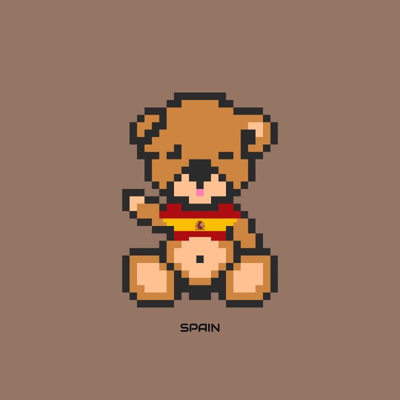 Pixel Bär Spanien