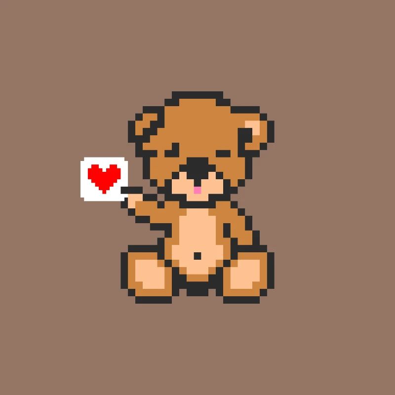 Pixel-Bär-Liebe