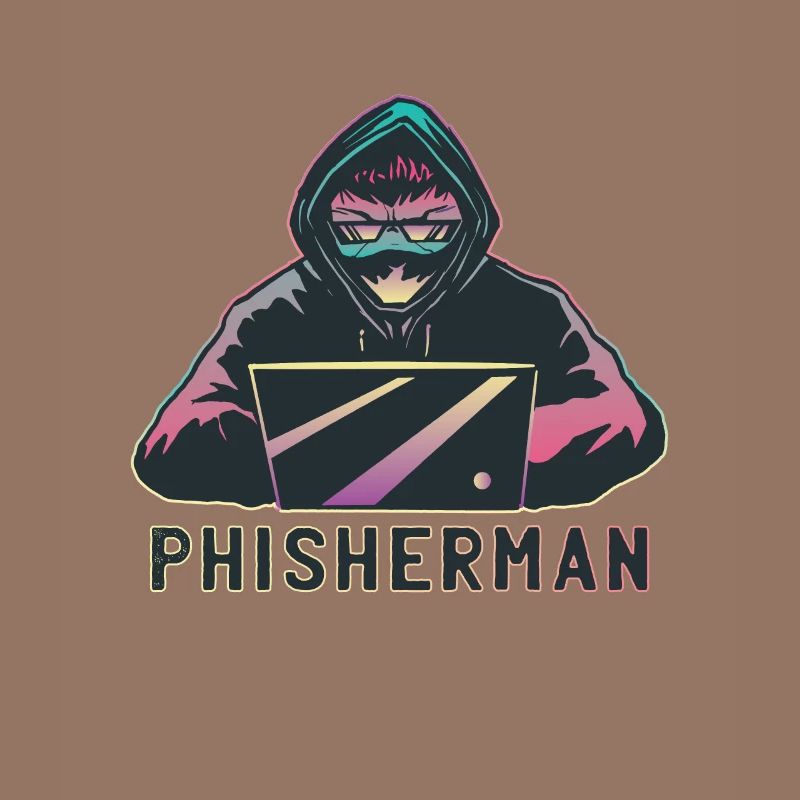 Hacker Phisherman Phishing Design as a Gift