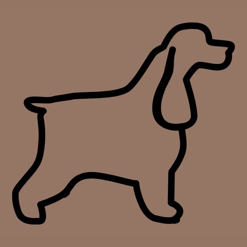 English Cocker Spaniel Outline