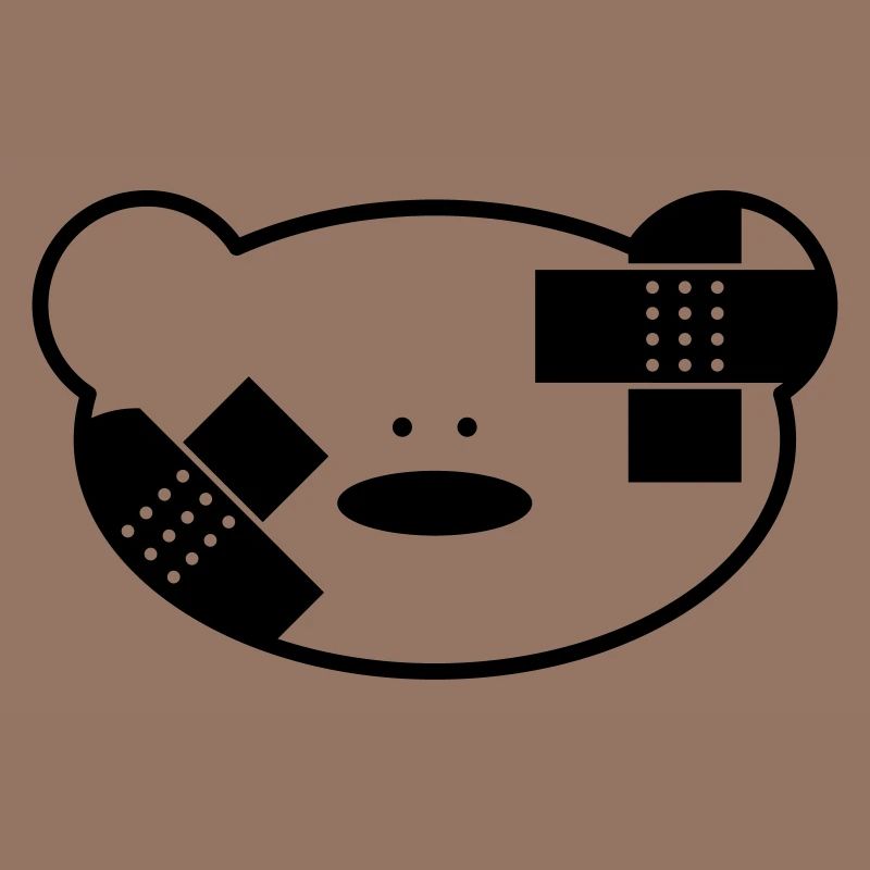 Funny teddy bear with plaster