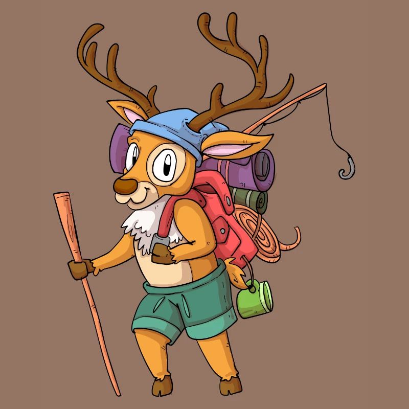 Hirsch Wanderer / Wandernder Hirsch