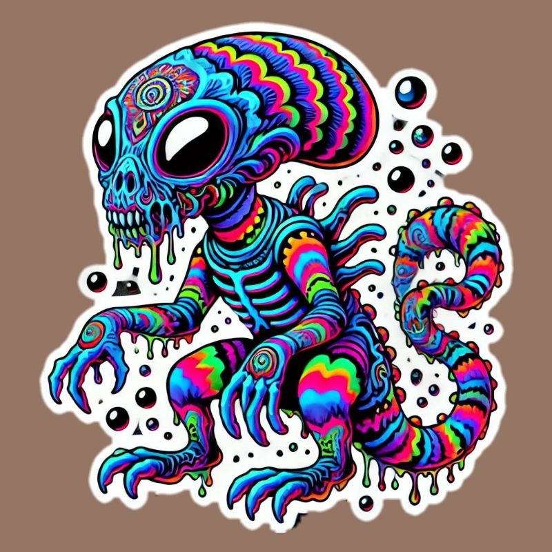 Colorful Alien Creature Pattern