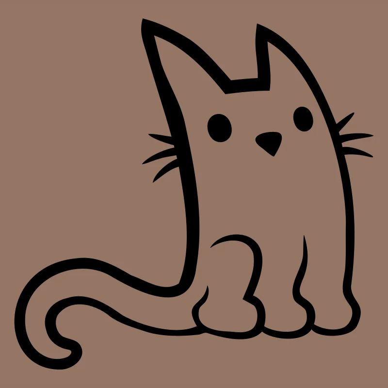 Petit chat assis mignon