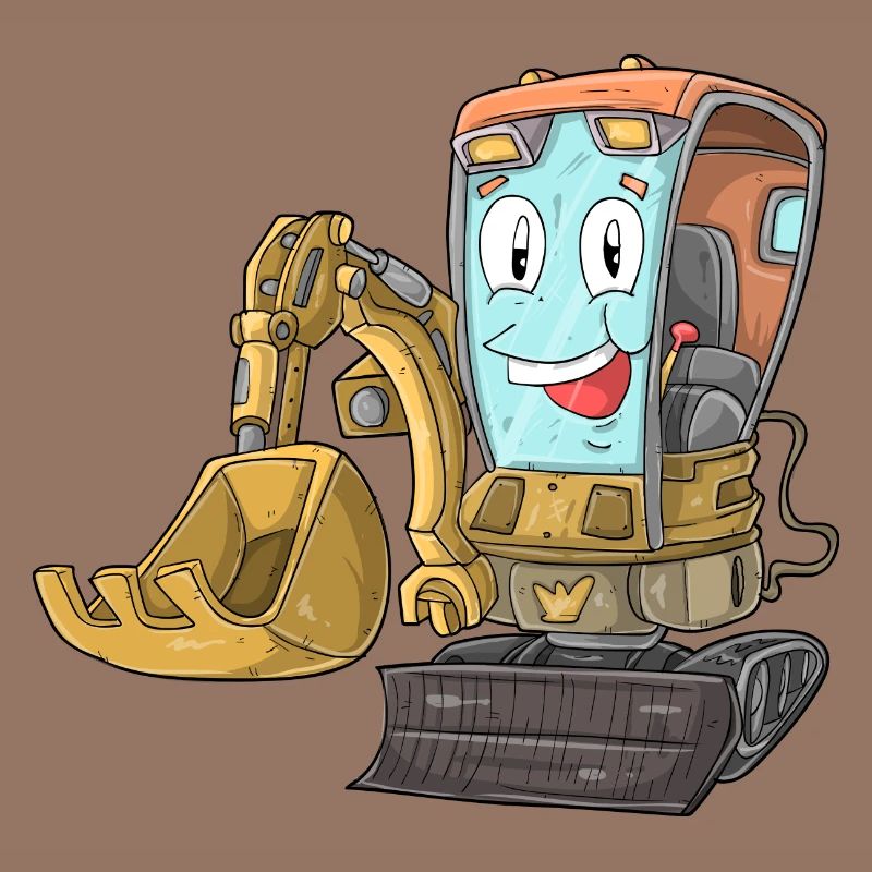 Bagger mit Gesicht