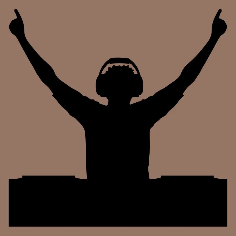 Conception de DJ silhouette