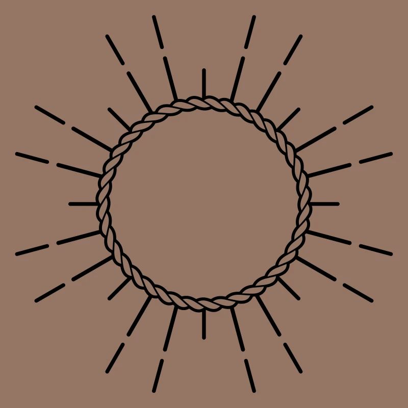 Nautical symbol logo frame vector design