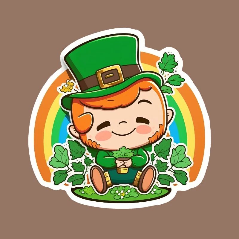 Autocollant de vacances de la Saint-Patrick