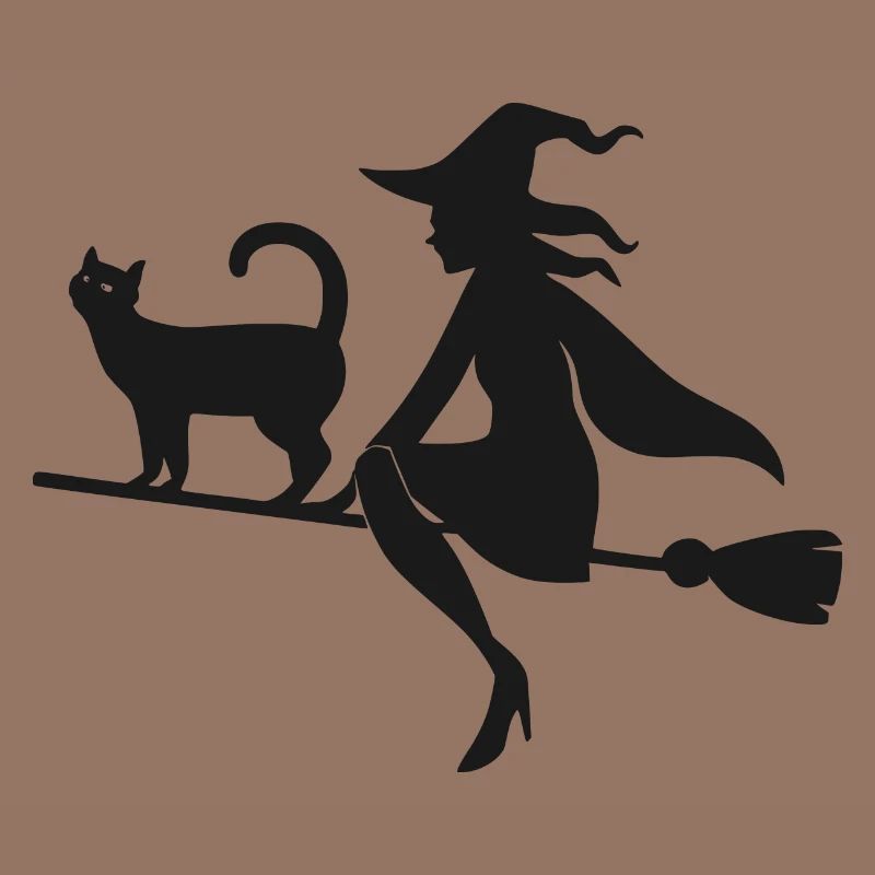Sorcière avec chat