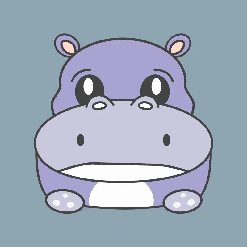 Trauriges Nilpferd