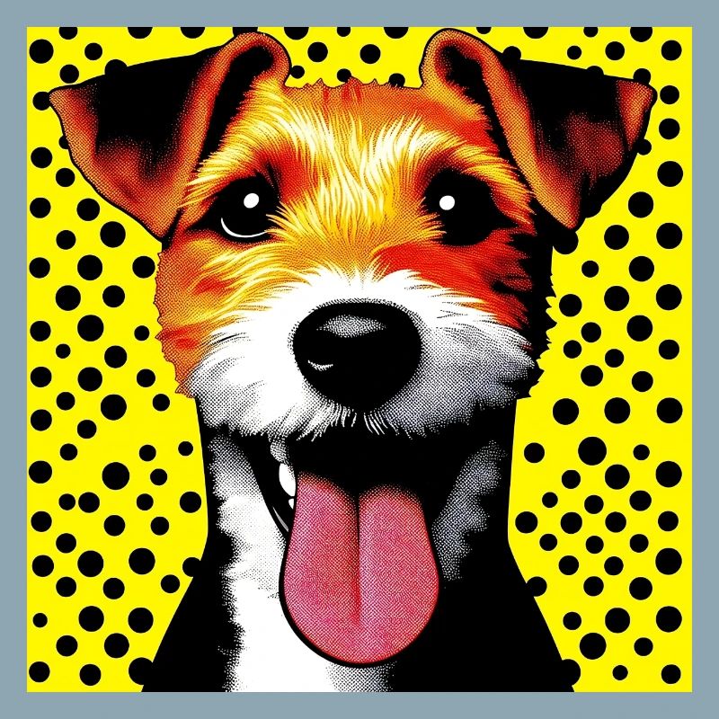 Chien Fox Terrier Jack Russell Pop Art