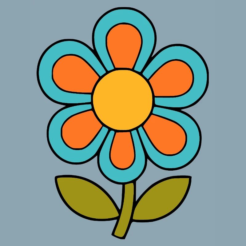 70s flower pattern retro flowerpower