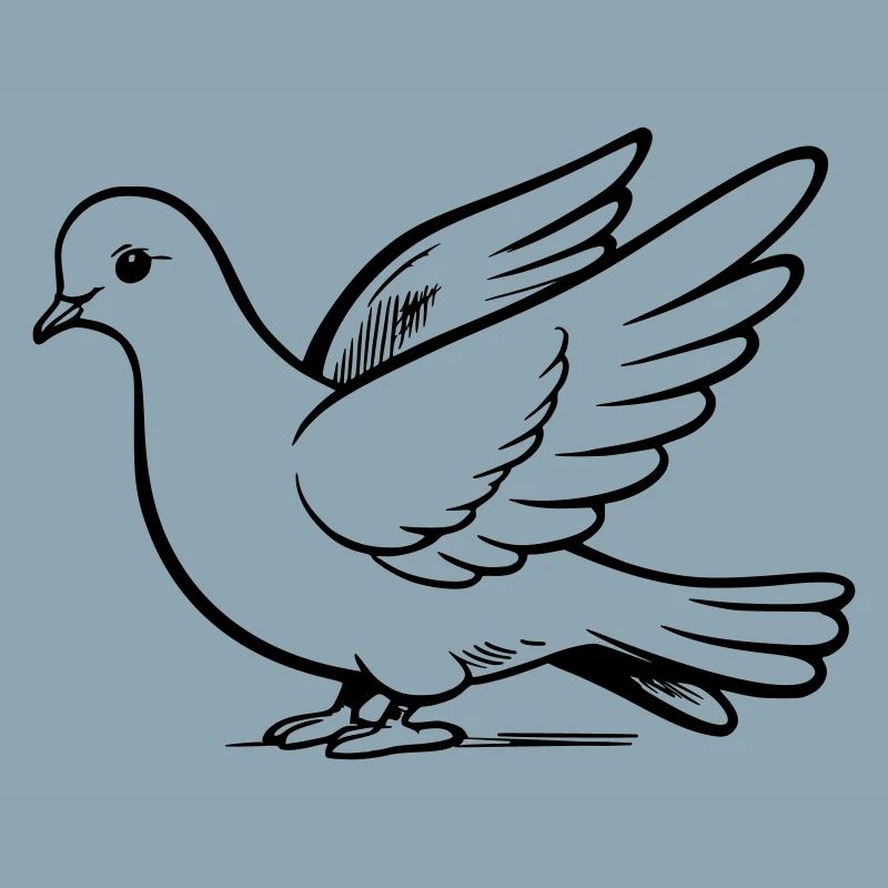 Dove as vector illustration