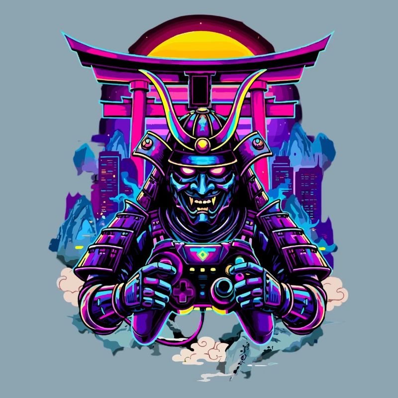 Samurai Maske gaming Controller Sythwave gaming 