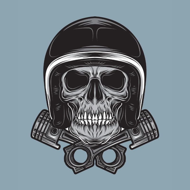Motorcycle helmet skeleton! Gift idea motorcycle