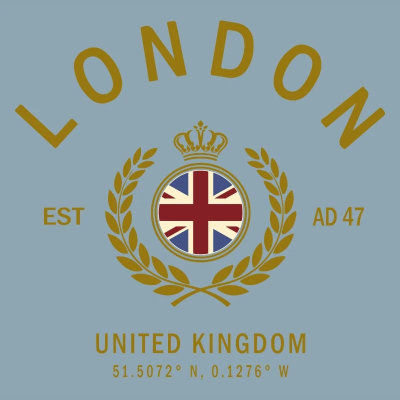 Écusson Londres Drapeau UK doré