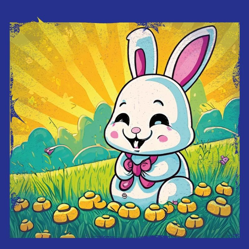 Hase comic style lustig