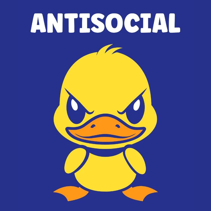 Grumpy Antisocial Duck