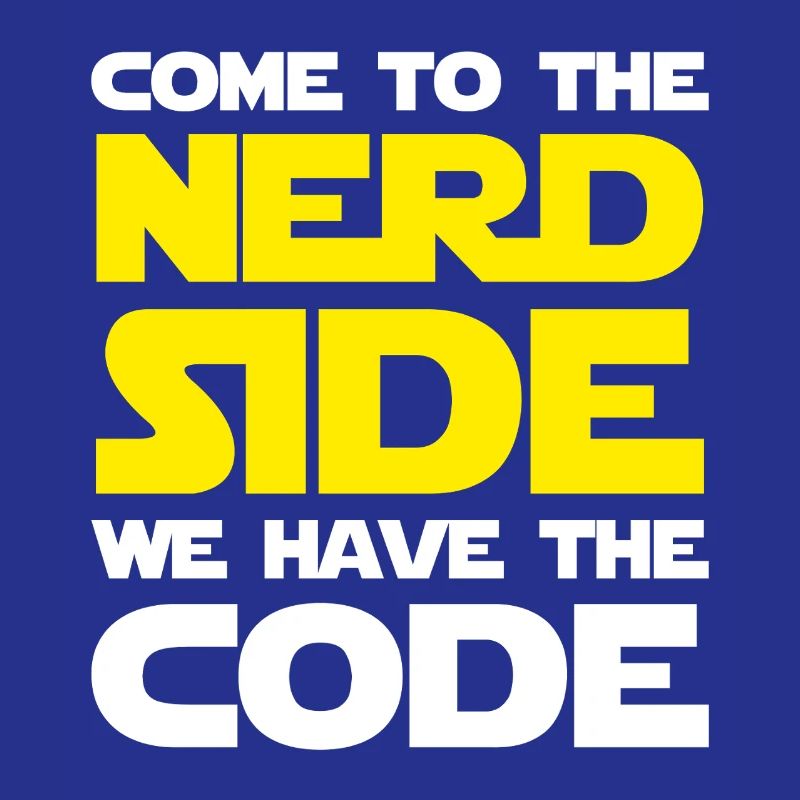Nerd Side Retro Yellow Sci-Fi Typography Art