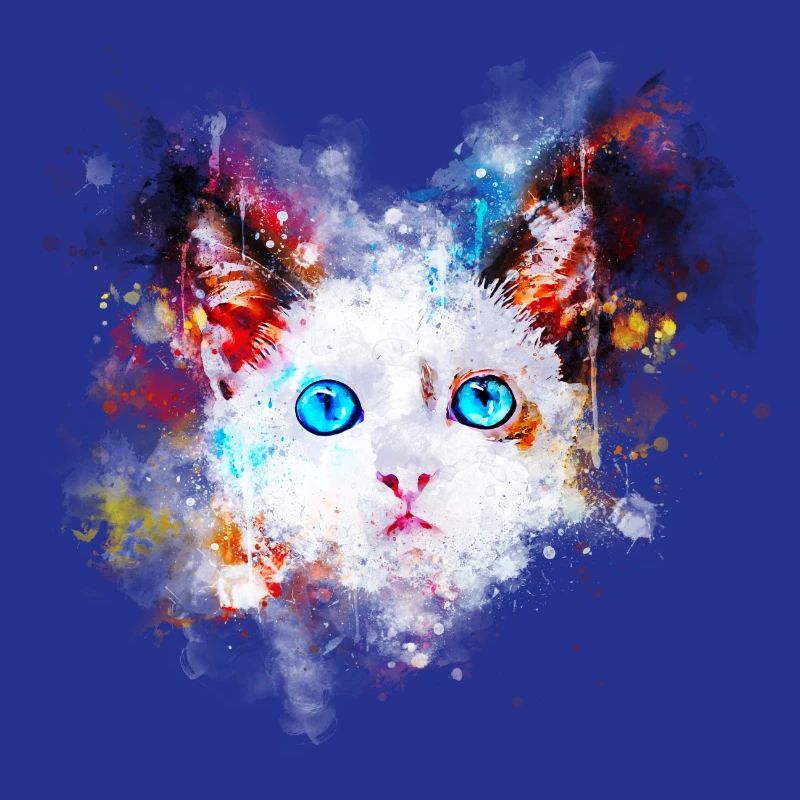 gxp chat mignon yeux bleus couleur de l'eau blobs