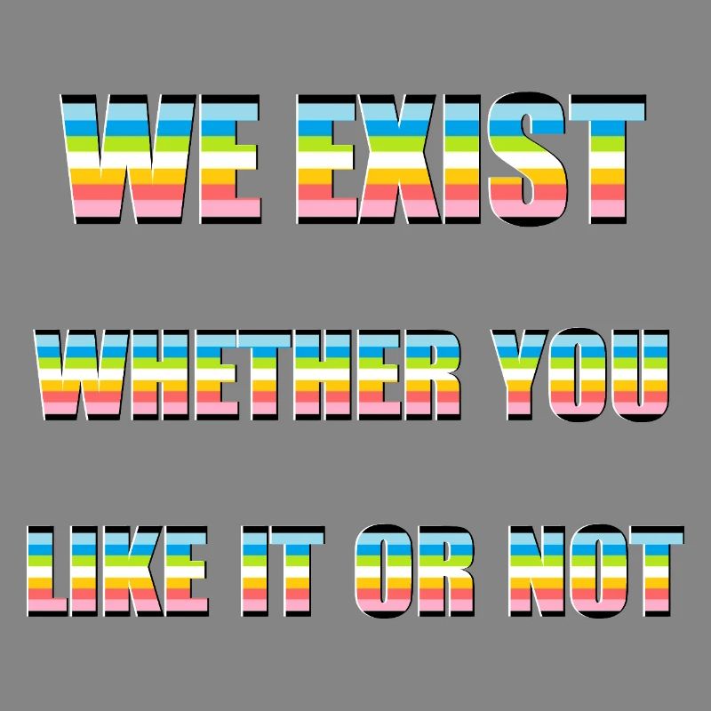Nous existons - Drapeau queer