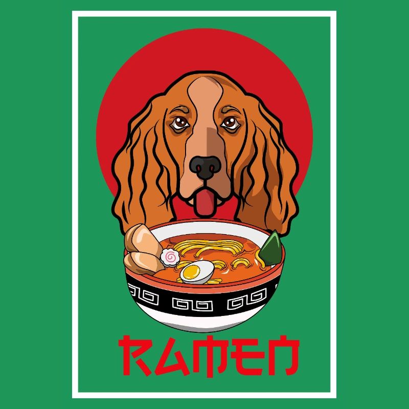 Illustration de visage de chien cocker spaniel mignon