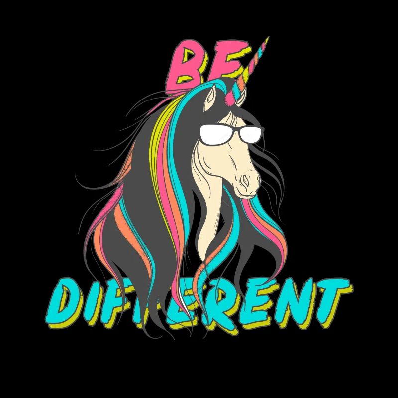 Be Different Cooles Einhorn Regenbogen