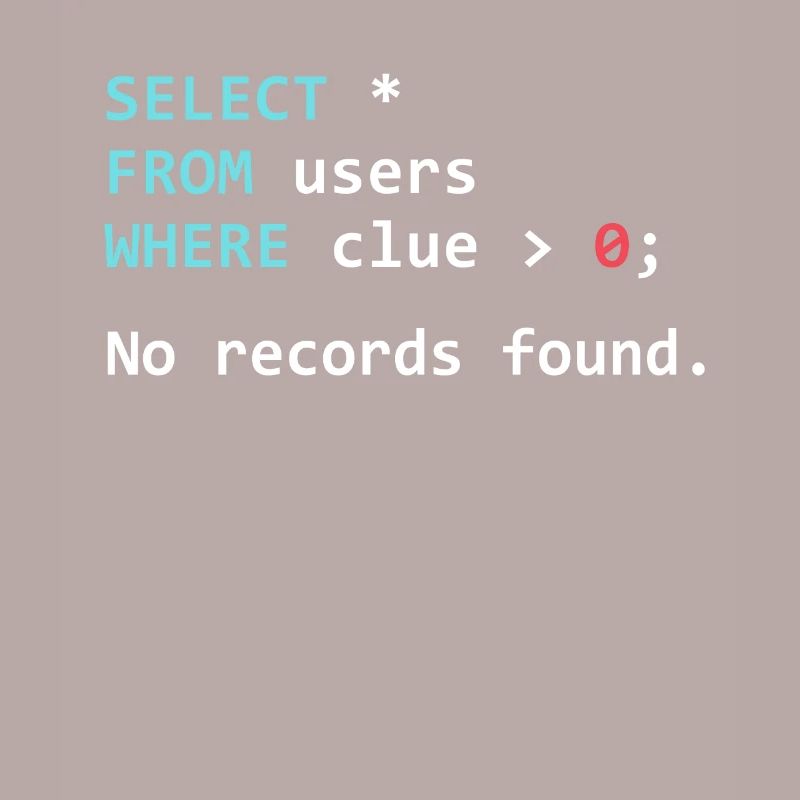 Funny Programmer Gift SQL Query