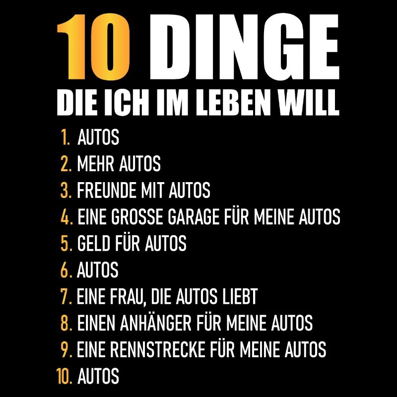 10 DINGE DIE ICH IM LEBEN WILL - AUTOS