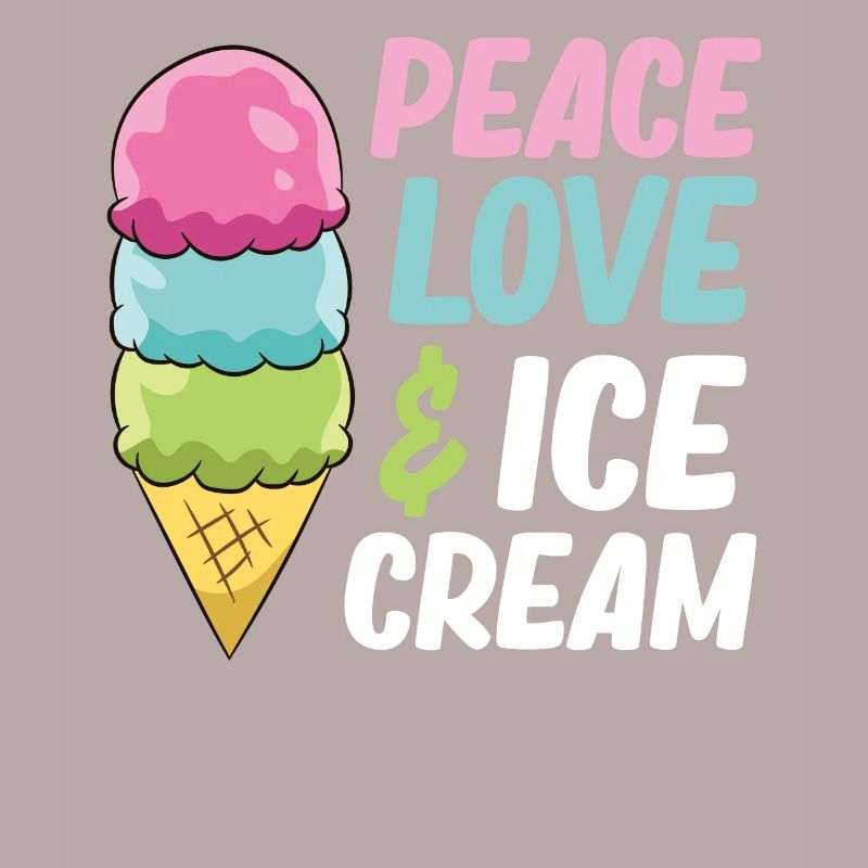 Sommer Eiscreme Kinder Frieden Liebe und Eiscreme