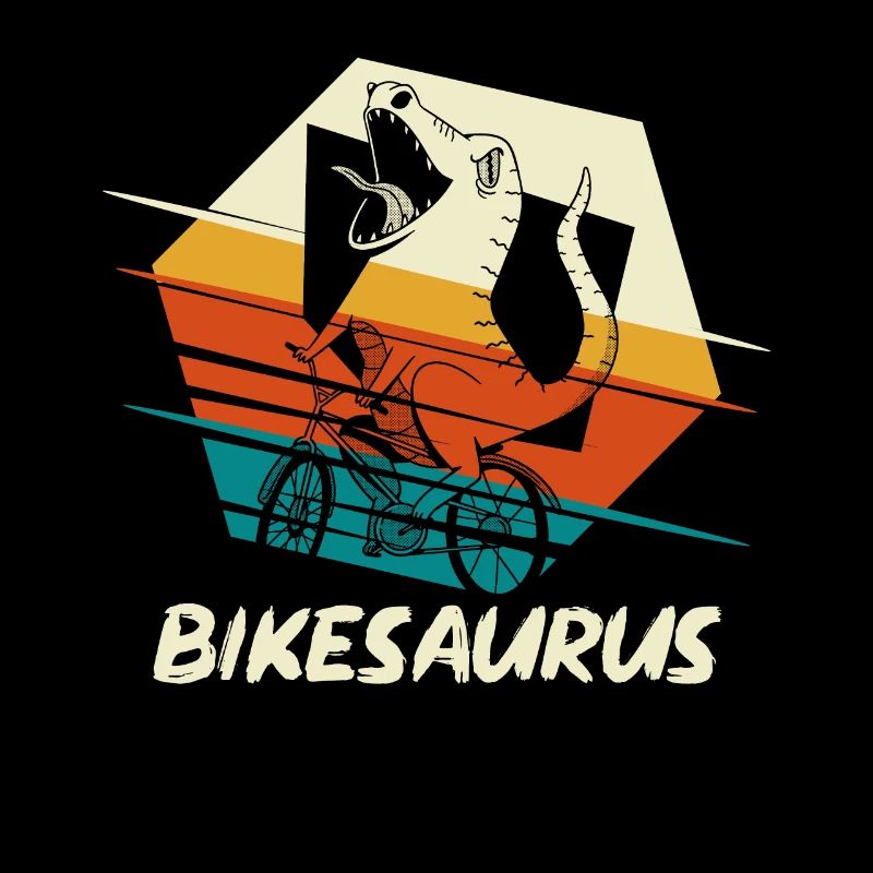 Bikesaurus T-Rex Dinosaurier Radfahrer