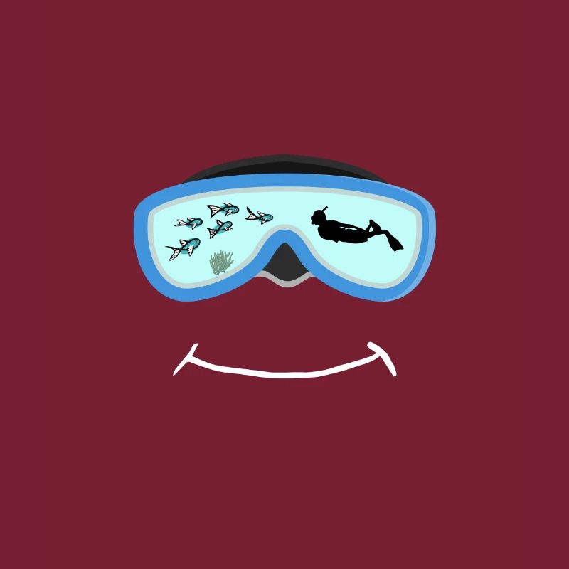 Masque de plongée avec plongée aux algues de poisson