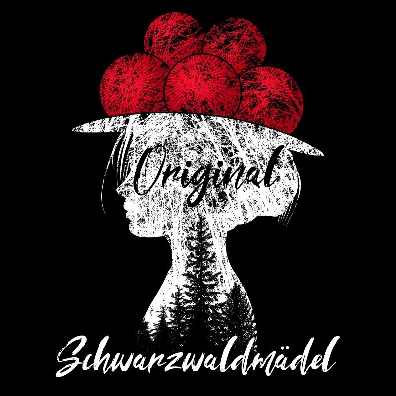 Schwarzwaldmädel Bollenhut Schwarzwald Grunge