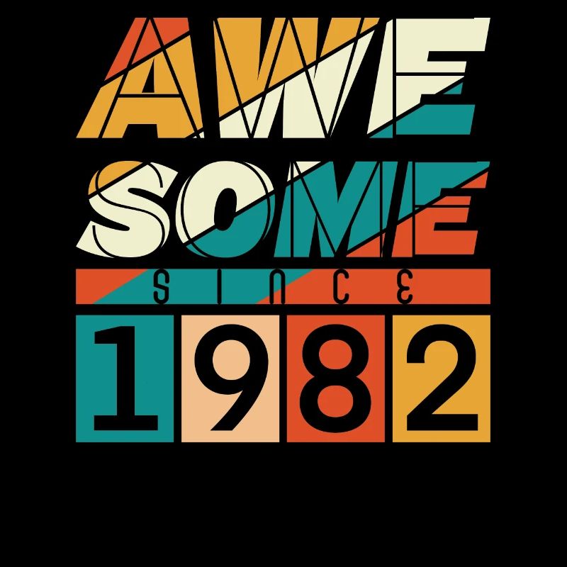 1982 Né Anniversaire Année de naissance Millésime