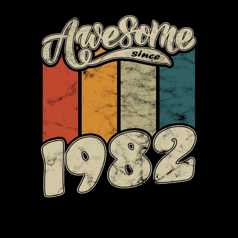 1982 Geburtstag Awesome since Retro