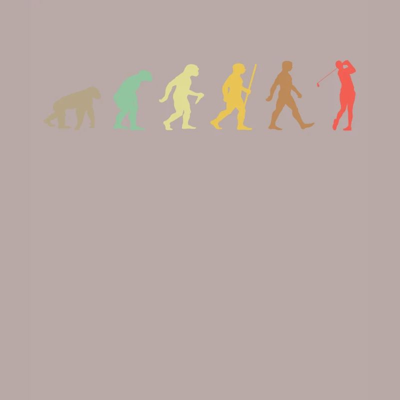 Golf Retro Golfer Evolution Funny Golfing