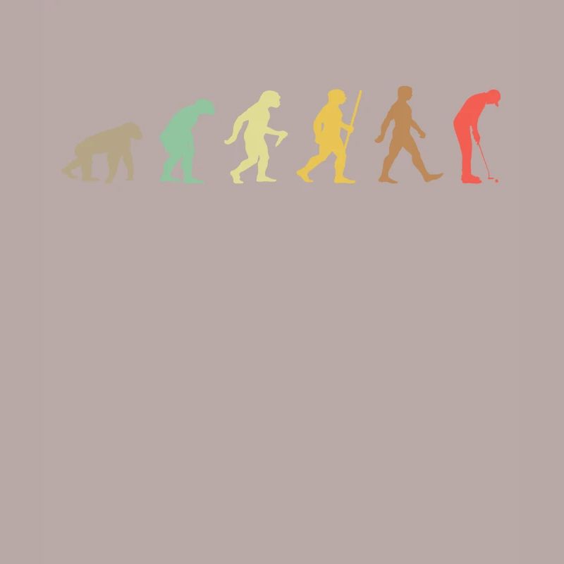 Golf Retro Golfer Evolution Funny Golfing