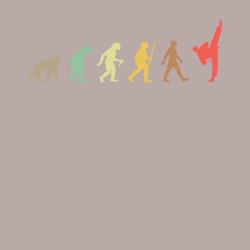 Vintage Karate Retro Martial Arts Evolution