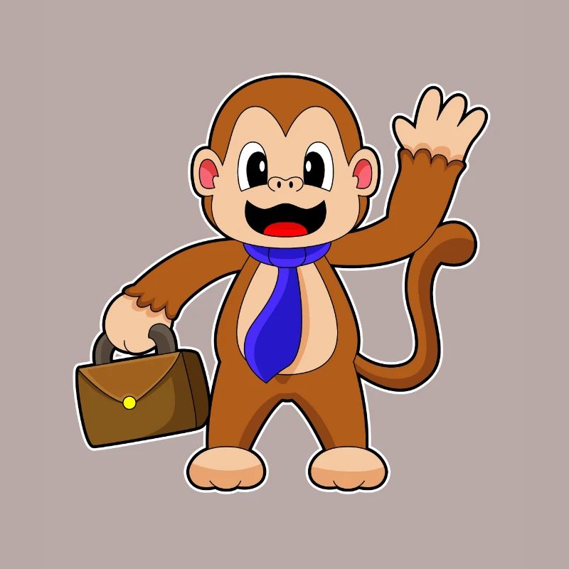 Porte-documents Monkey Entrepreneur