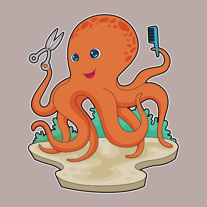 Octopus Coiffeur Ciseaux