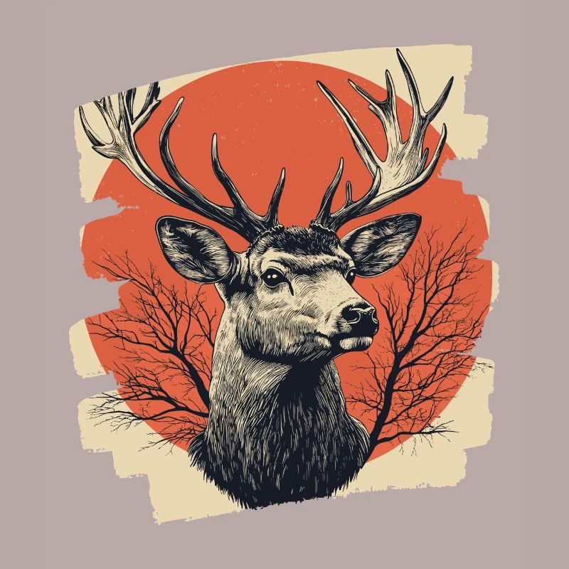 Cerf avec bois
