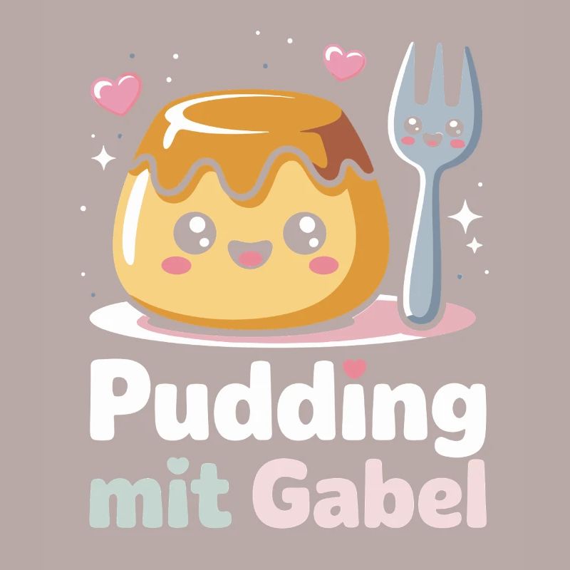 Pudding with fork
