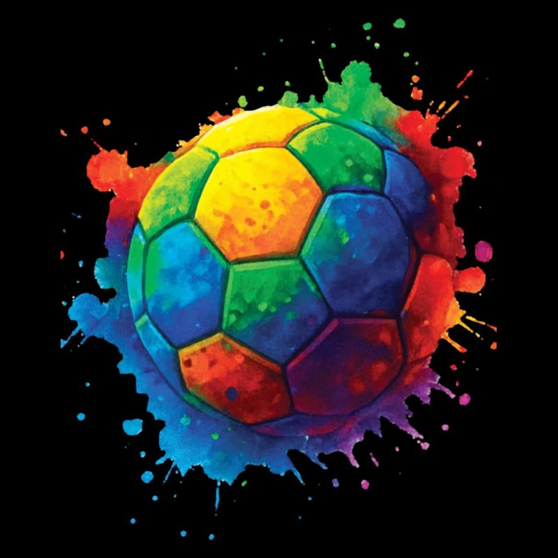 Color Splash Multicolor Soccer Ball