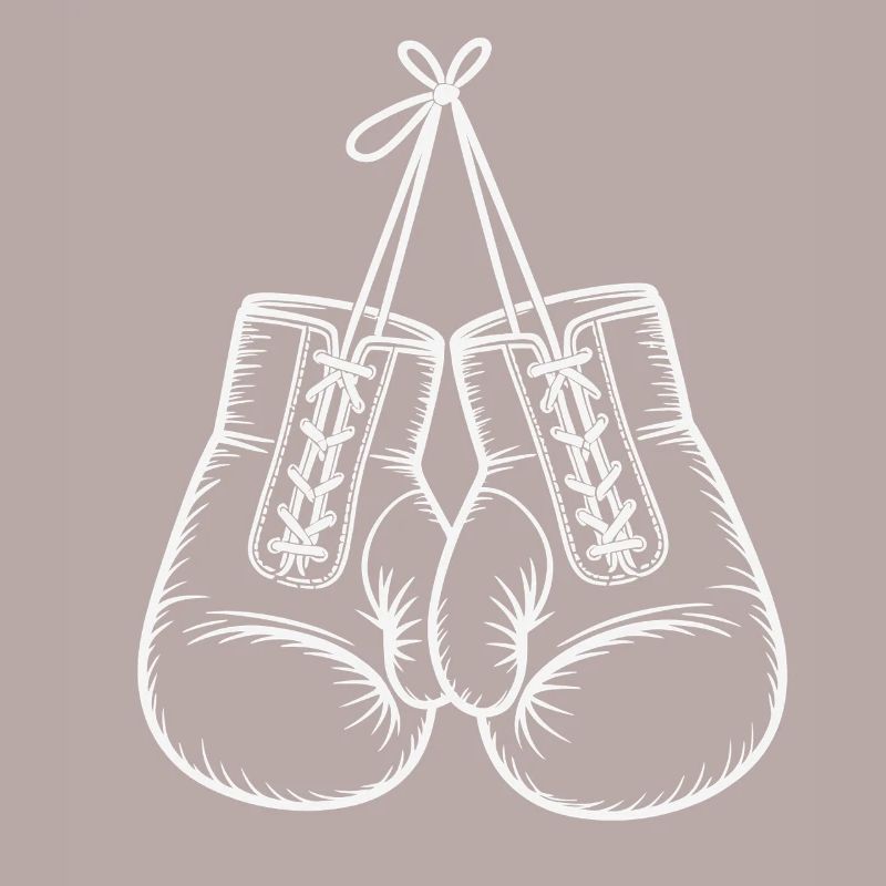 Duo de gants de boxe peints à la main