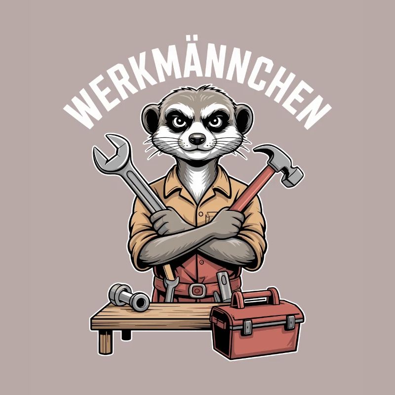 Erdmännchen Echter Heimwerker Mann Handwerker