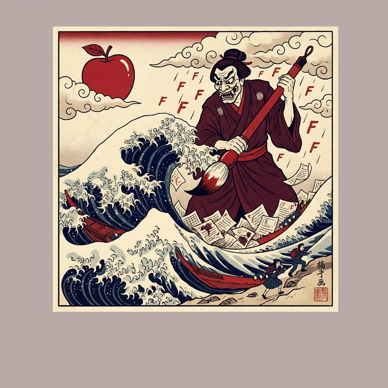 F Notes du professeur samouraï Vague de tsunami