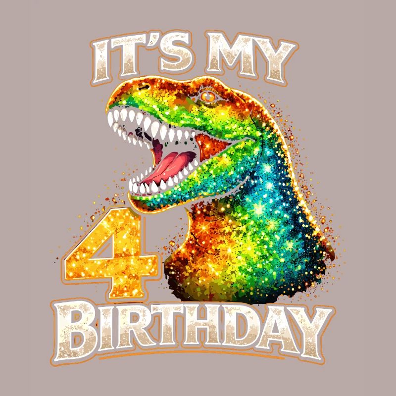 C’est mon 4e anniversaire Dino Geburtstag